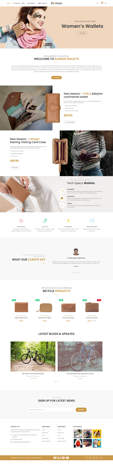 Wallets Shopify Theme