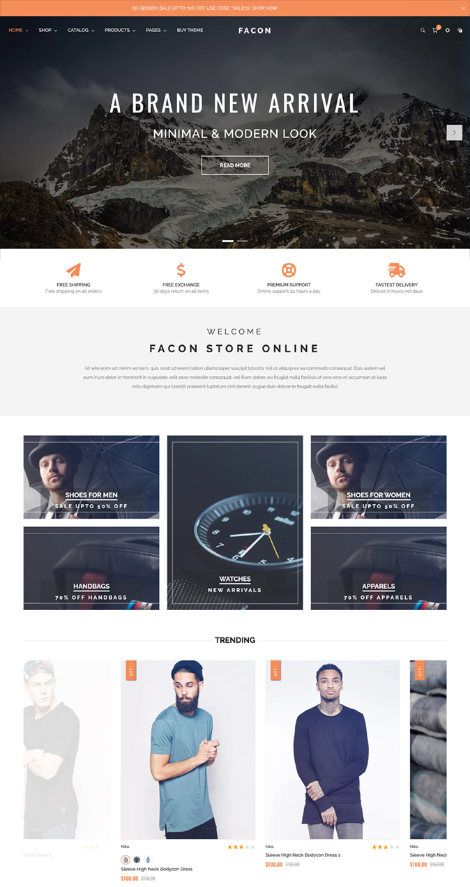 Facon - Menswear Shopify Theme