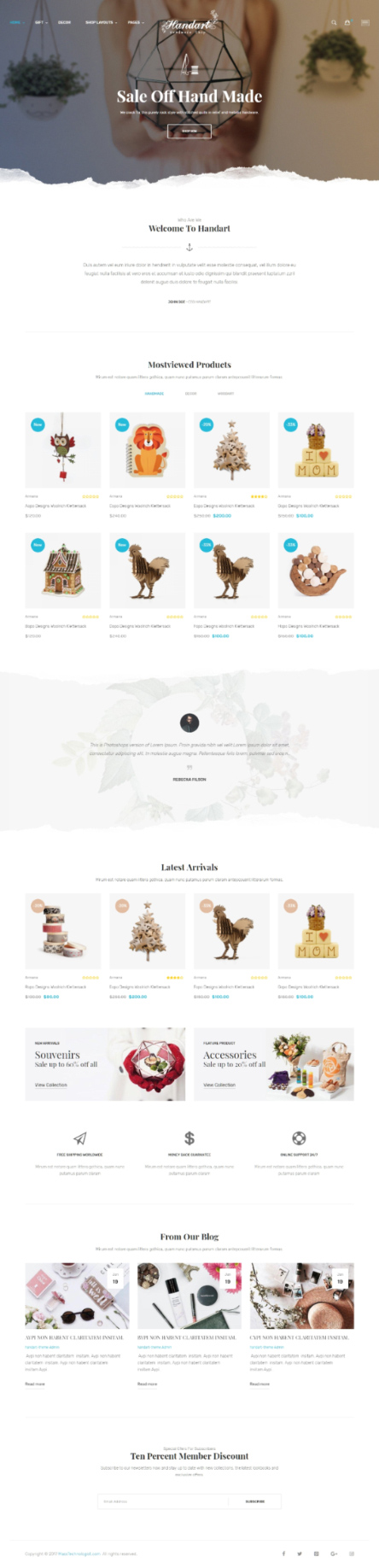 Handart Homepage 1
