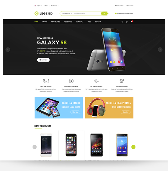 Mobile Store Shopify Template
