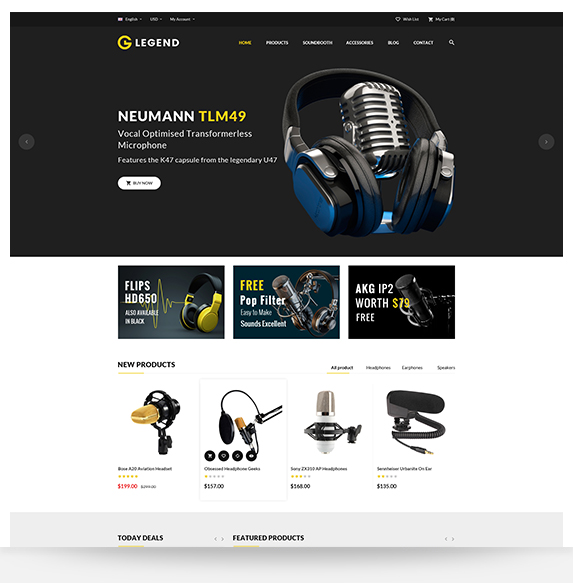 Audio Equipment Shopify Theme
