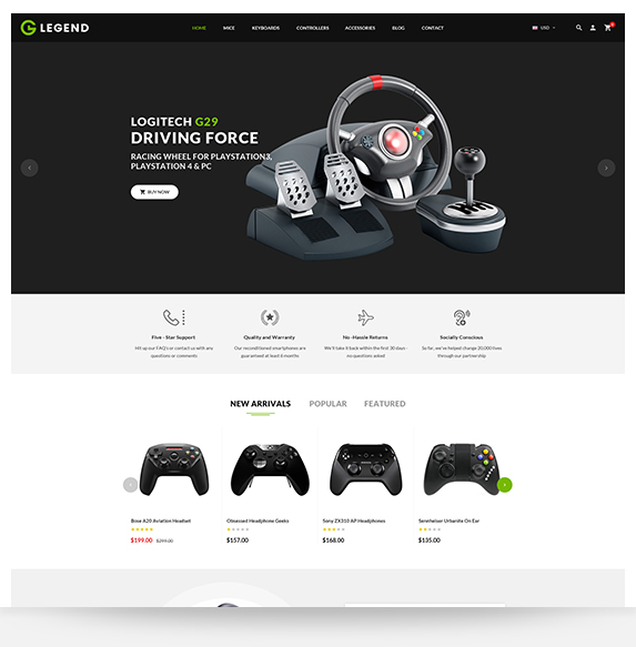 Gaming Store Shopify Template