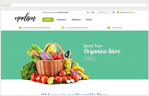Fruits & Vegetable Shopify Theme