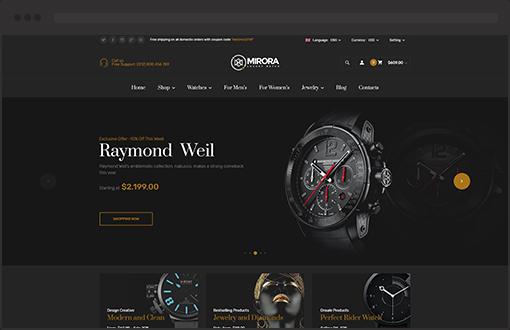 Mirora - Luxury Watches & Jewelry Store Shopify Theme