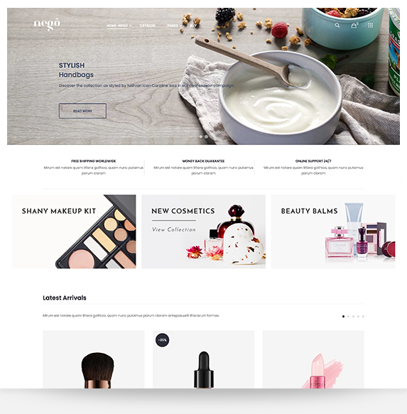 Beauty products shopify theme