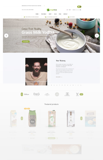 Natural products shopify template