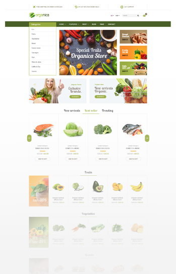 Dairy products Shopify Theme