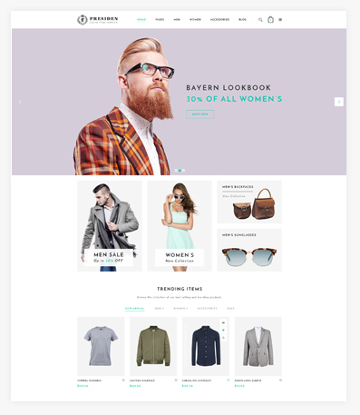 Presiden - Clothing and Fashion Shopify Theme