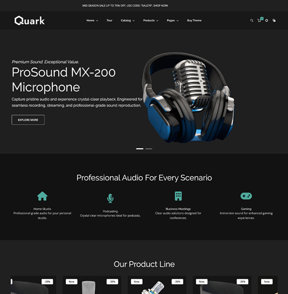 Microphone Shopify Template